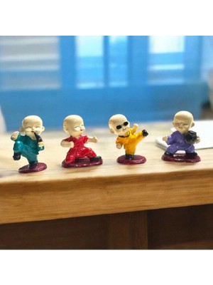 Niyet 4 Adet Dekoratif Ninja Bebek Polyester Biblo Hediyelik