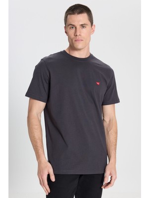 Wrangler Erkek Regular Fit Bisiklet Yaka Kısa Kollu Pamuk Karışımlı Tişört MW7NM203877M39