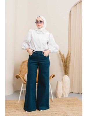 Neways 1067-DENIM Bol Paça Pantolon Petrol
