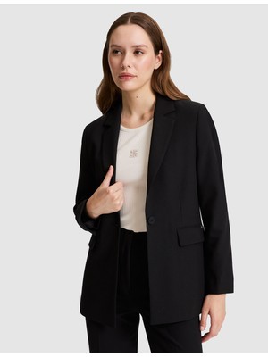 Pierre Cardin Kadın Siyah Slim Fit Ceket 50319966-VR046