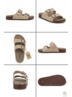 Look Life S053.001 Çift Tokalı Erkek Terlik