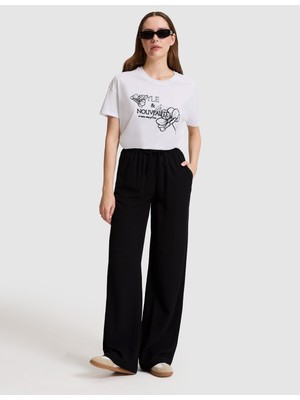 Pierre Cardin Kadın Siyah Kanvas Pantolon 50329149-VR046