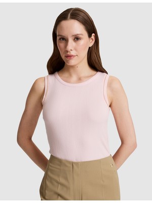 Pierre Cardin Kadın Açık Pembe Slim Fit Örme Bluz 50324123-VR078