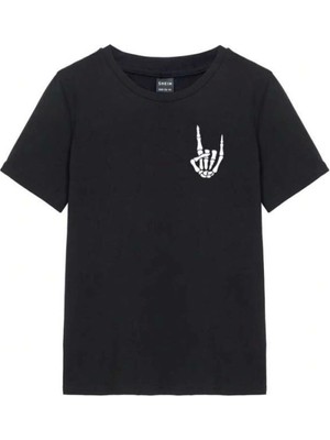 İkales Ikales Baskılı T-Shirt - Siyah