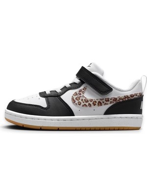 Nike IR0564 Nike Court Borough Low Siyah-Beyaz Kız Çocuk Spor Ayakkabı