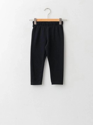 LC Waikiki Lcw Eco Siyah Beli Lastikli Basic Kız Bebek Tayt