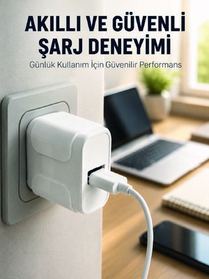 Pratik ve Kompakt Tasarımlı 12W USB Telefon Şarj Adaptörü - PINVOX5145-7607