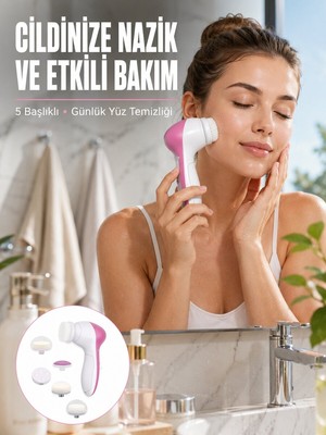 5 Başlıklı Cilt Temizleme Cihazı Ultra Kaliteli Yumuşak Kırşıklık Karşıt? - PINVOX7432-9