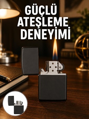 Çakmak Parlak Siyah Doldurulabilir Hedyelik Eşya Yeni Nesil - PINVOX7341-5777