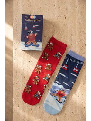 Bony Socks Çocuk 2'li Snowboard Kutulu Soket Çorap