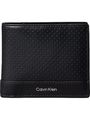 Calvin Klein Erkek Hakiki Deri Logo Detaylı Banknot Bölmeli Siyah Cüzdan LV04D1210G-UB1