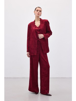 Sateen Kadın Jakarlı Bol Pantolon 1897-5548