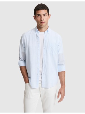 Pierre Cardin Erkek Açık Mavi Comfort Fit Uzun Kollu Gömlek 50325297-VR003