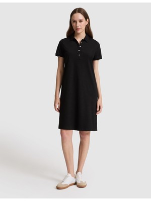 Pierre Cardin Kadın Siyah Polo Yaka A Kesim Örme Elbise 50326877-VR046