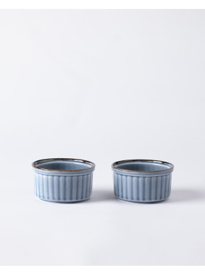 Madame Coco Kleby 2'li Natural Sufle Kabı - Mavi - 10 cm