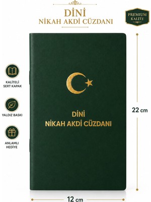 Hytech Mehir Defteri -Islami Nikah Akdi Cüzdanı -16 Sayfa, Aile Hatıra Cüzdanı Defteri (54 Farzlı)