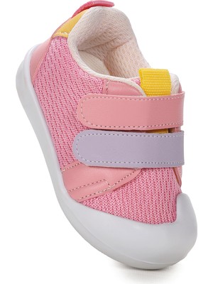 Kiko Kids Textile İlk Adım Cırtlı Kız Bebek Spor Ayakkabı
