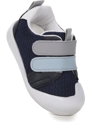 Kiko Kids Textile İlk Adım Cırtlı Erkek Bebek Spor Ayakkabı