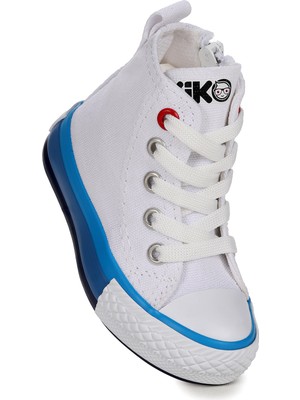 Kiko Kids Tinna Bağcıklı Erkek Çocuk Boğazlı Keten Spor Ayakkabı