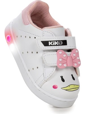 Kiko Kids Bart Cırtlı Işıklı Kız Bebek Spor Ayakkabı