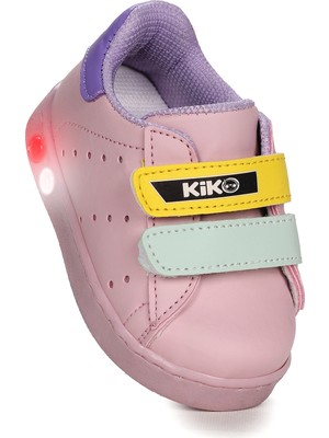 Kiko Kids Royzo İlk Adım Bebe Cırtlı Işıklı Kız Bebek Spor Ayakkabı