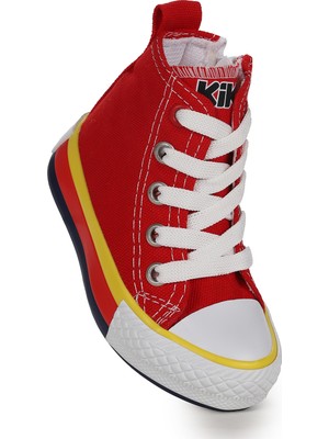 Kiko Kids Tinna Bağcıklı Erkek Bebek Boğazlı Keten Spor Ayakkabı