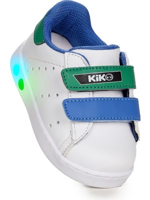 Kiko Kids Royzo Cırtlı Işıklı Erkek Bebek Spor Ayakkabı