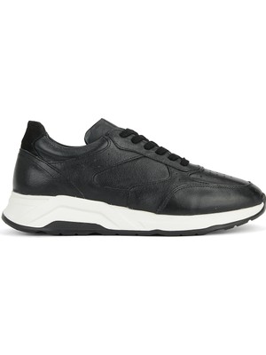 Ziya, Erkek Hakiki Deri Sneaker 1631026Z1040 Siyah