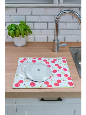Evima Renkli Çift Taraflı 35×45 Ölçü Bulaşık Altlığı