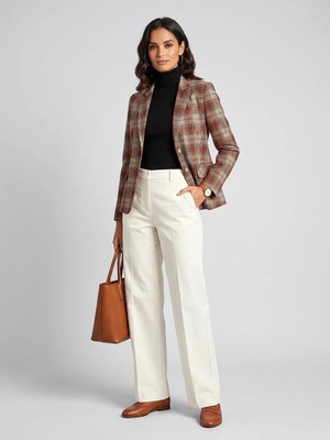 Farren Ekose Kelebek Yaka Slim Fit Blazer Ceket