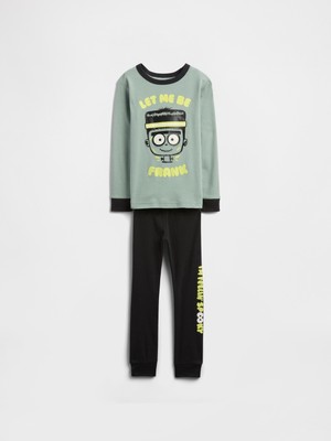 Gap Bebek Yeşil Frankenstein Grafik Baskılı Pijama Takımı