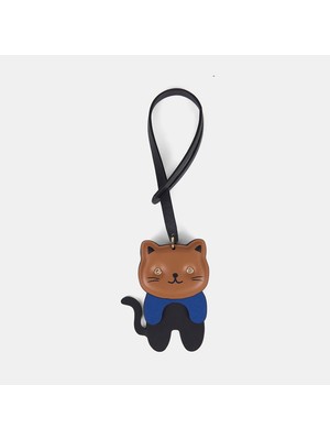 Desa Taba Kedi Figürlü Deri Charm