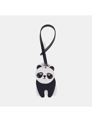 Desa Siyah Panda Figürlü Deri Charm