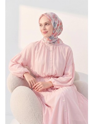 Silk Home Soft Eşarp Fleur Mavi Gri