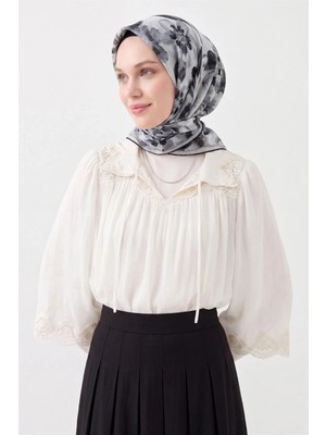 Silk Home Soft Eşarp Fleur Füme