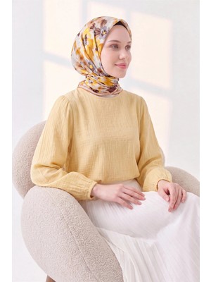 Silk Home Soft Eşarp Fleur Koyu Turuncu