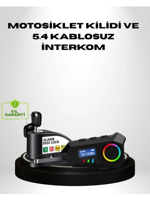 Elif Asya Ceyiz Tekstil Motosiklet ve Günlük Kullanım Için Bluetooth Hoparlör ve Disk Kilidi Seti