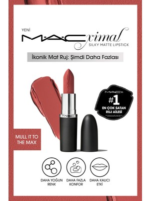 MACximal Silky Matte Lipstick Nemlendirme Etkili Yoğun Renk Sağlayan Ruj - Mull It To The Max