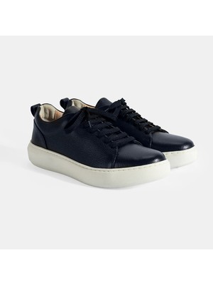 Desa Kadın Lacivert Bağcıklı Deri Sneaker