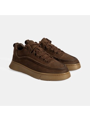 Desa Erkek Kahve Bağcıklı Nubuk Deri Sneaker
