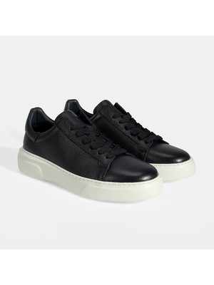 Desa Erkek Lacivert Bağcıklı Deri Sneaker