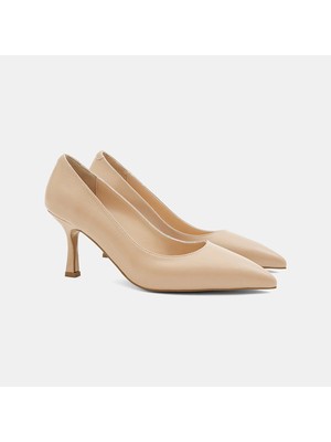 Desa Kadın Ten Sivri Burunlu Klasik Deri Stiletto
