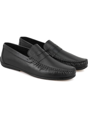 Desa Daniel Siyah Erkek Deri Loafer