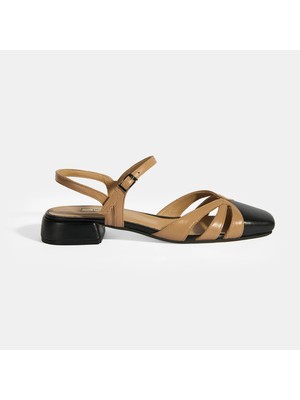 Desa Kadın Bej Slingback Deri Günlük Ayakkabı