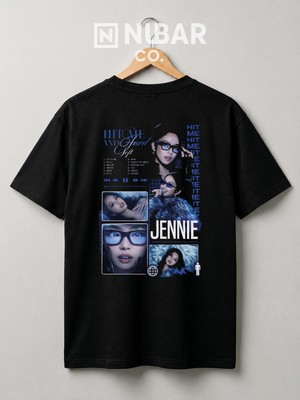 Nubarco Blackpink Jennie Baskılı Unisex Pamuklu Tişört | Premium Kumaş ve Yüksek Kalite Tasarım