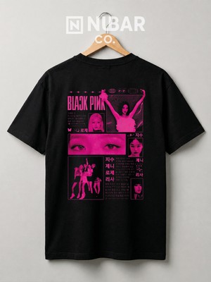 Nubarco Blackpink Baskılı Unisex Pamuklu Tişört | Premium Kumaş ve Yüksek Kalite Tasarım