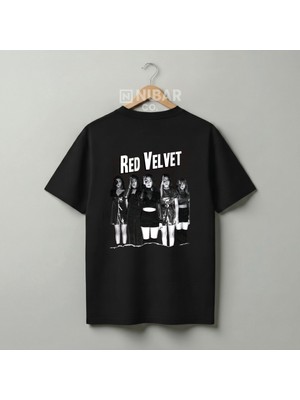 Nubarco Özel Tasarım Red Velvet K-Pop Baskılı Unisex Premium Pamuklu Tişört