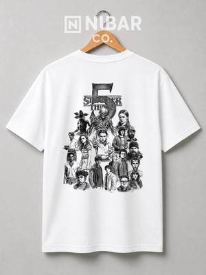 Nubarco Stranger Things Unisex Oversize Pamuklu T-Shirt