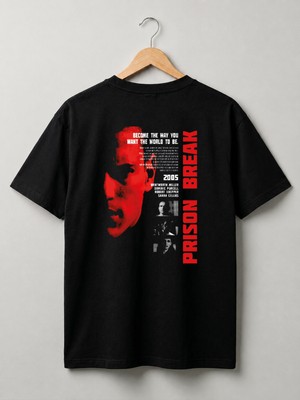 Nubarco Özel Prison Break Tasarımlı Unisex %100 Pamuklu Premium Tişört
