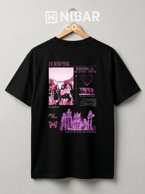 Nubarco Blackpink Baskılı Unisex Pamuklu Tişört | Premium Kumaş ve Yüksek Kalite Tasarım